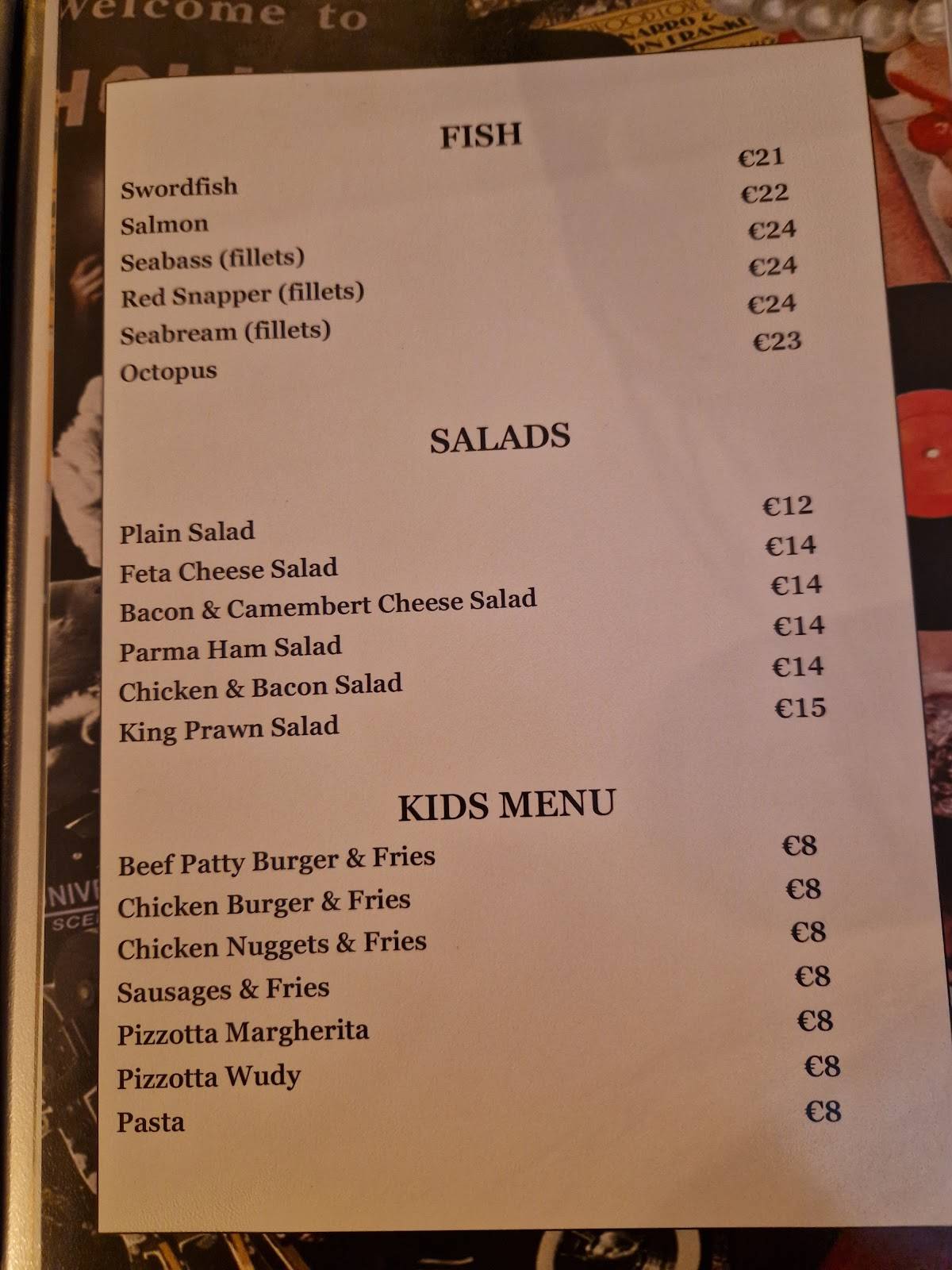 Menu de Adelphi Restaurant