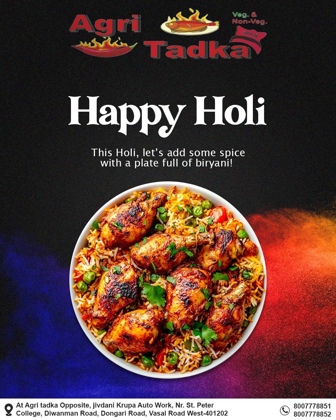 Agri Tadka menu