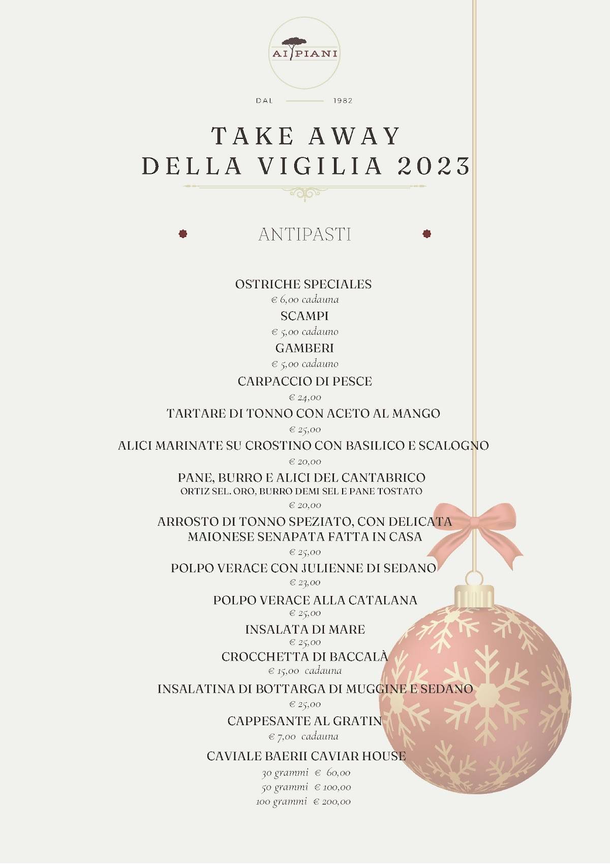 Menu di Ai Piani 