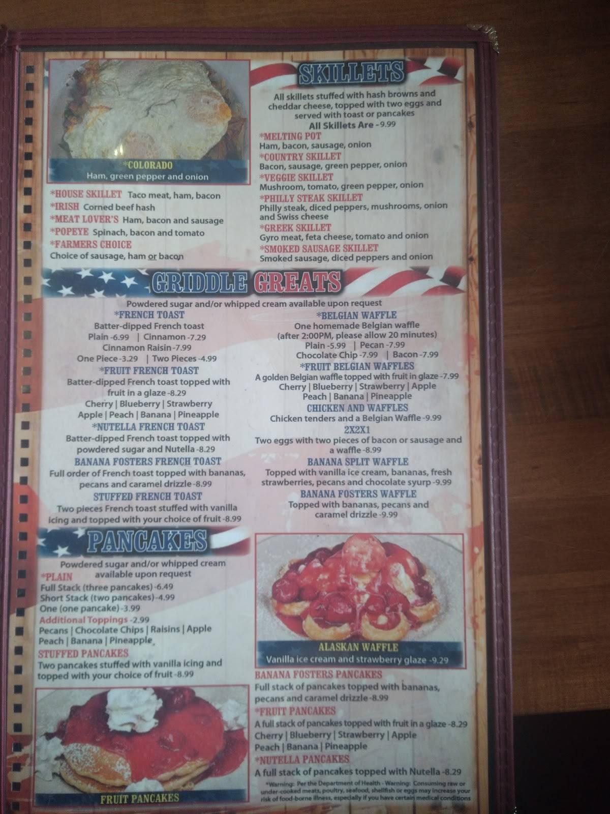 Menu at American Table Family Restaurant, Washington