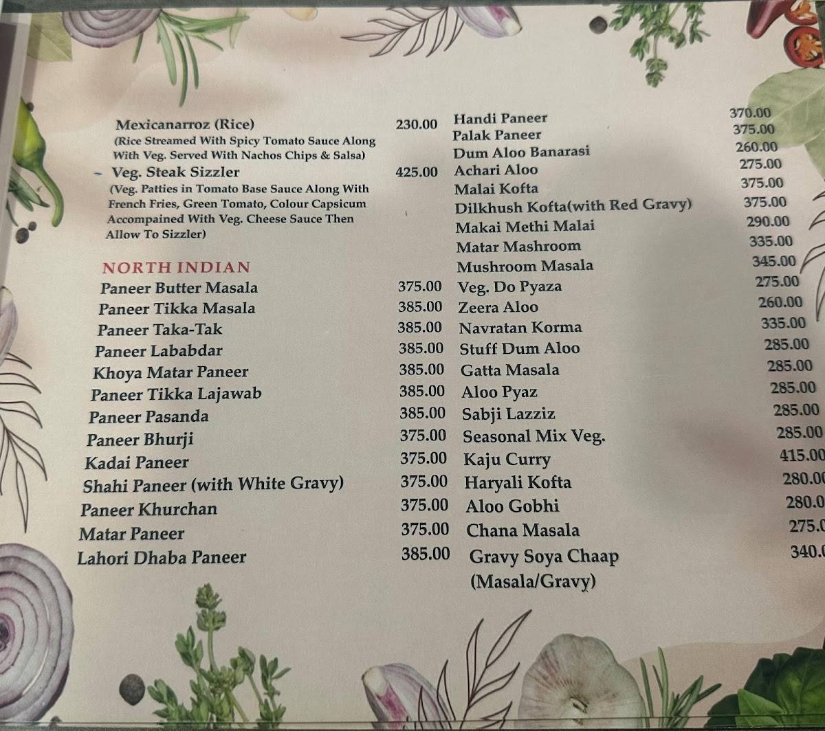 Bistro menu