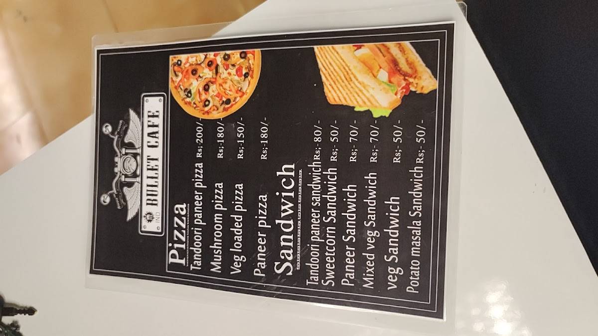 Bullet cafe menu