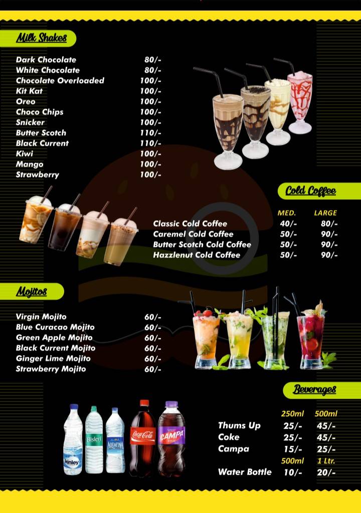 Burcornzza menu