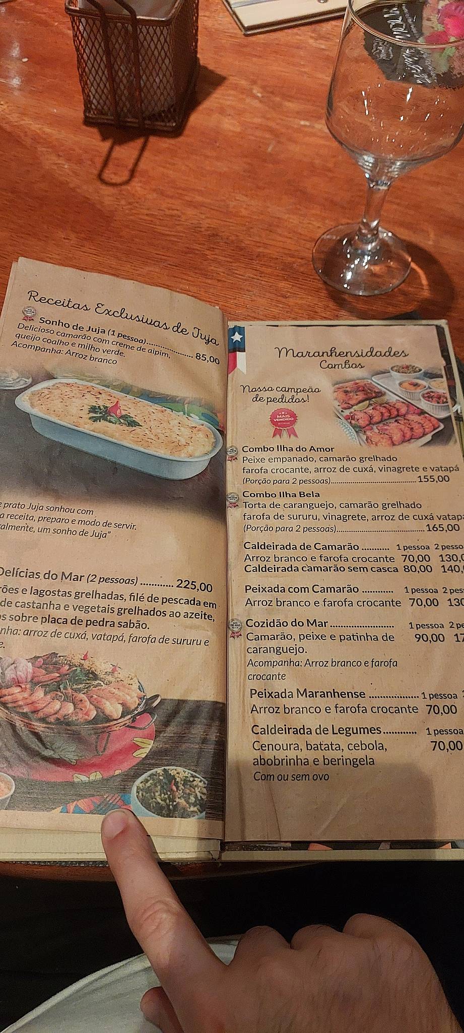 Casa de Juja cardápio