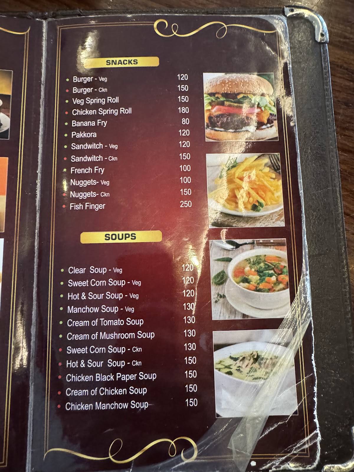Cassia Restaurant, Alappuzha menu