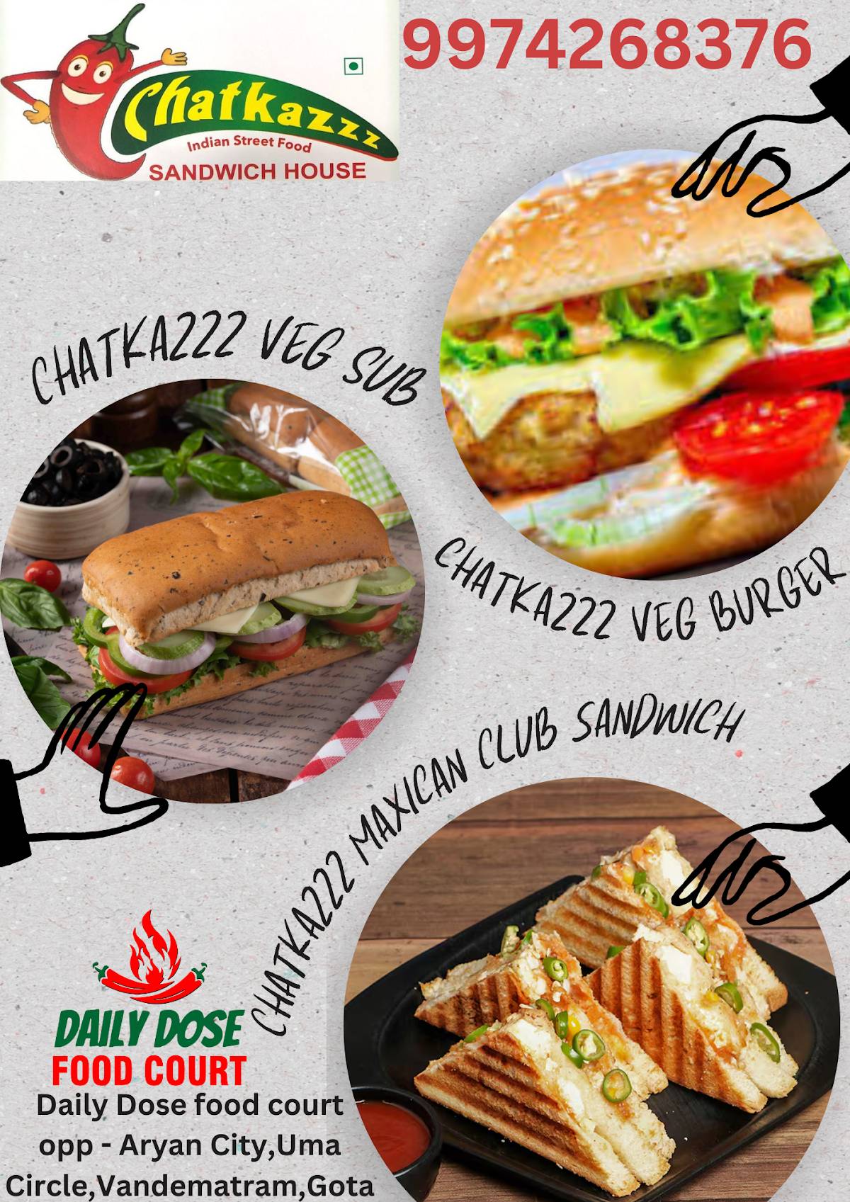 Chatkazzz Sandwich House menu