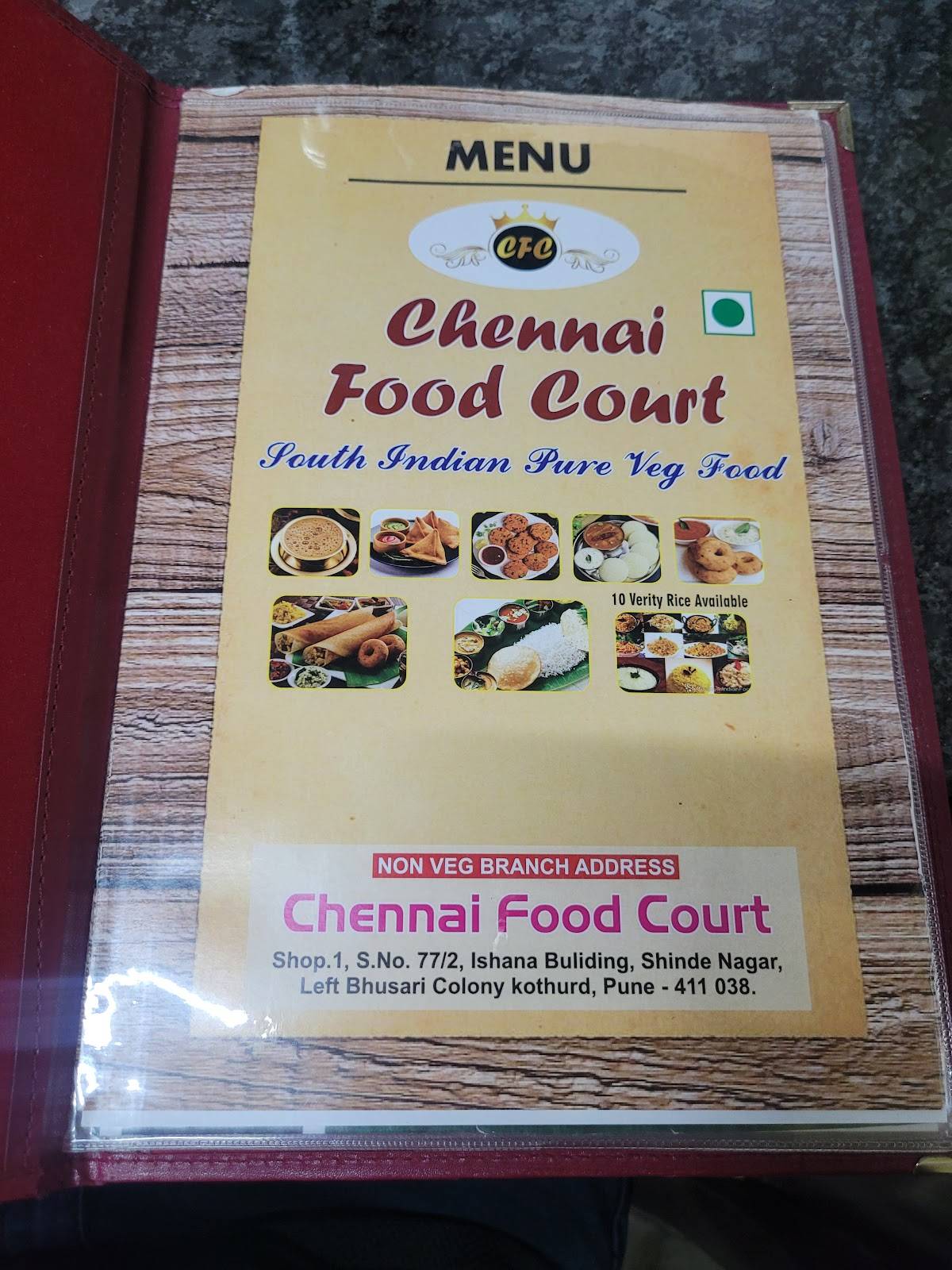 Chennai Food Court menu