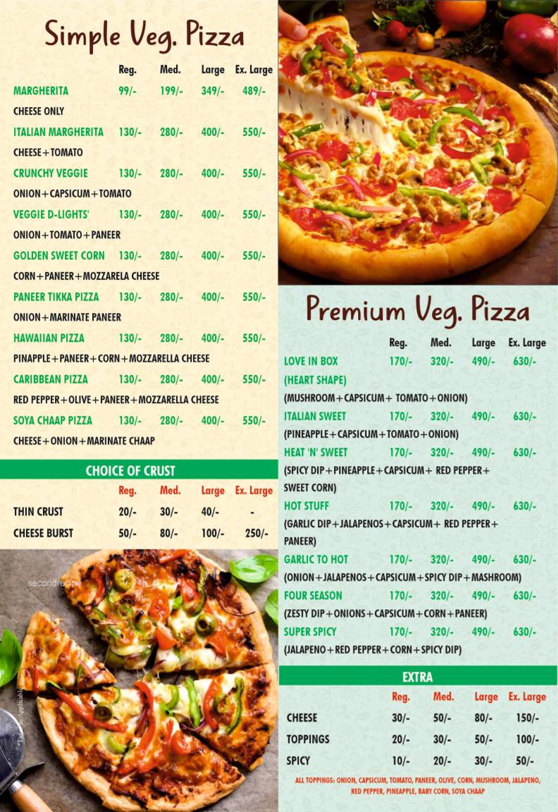 Chicago delights menu