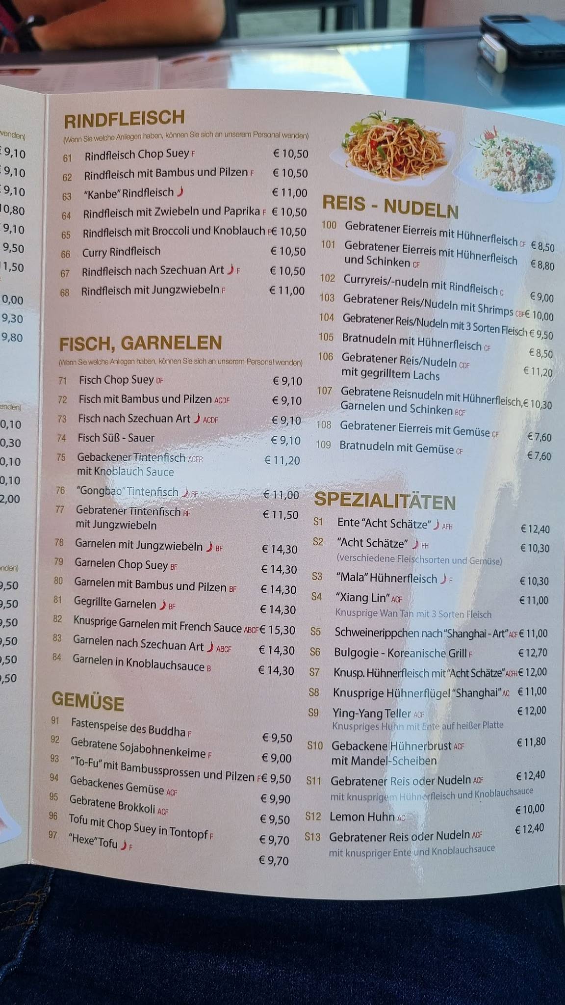 Menu de China Restaurant Pagode