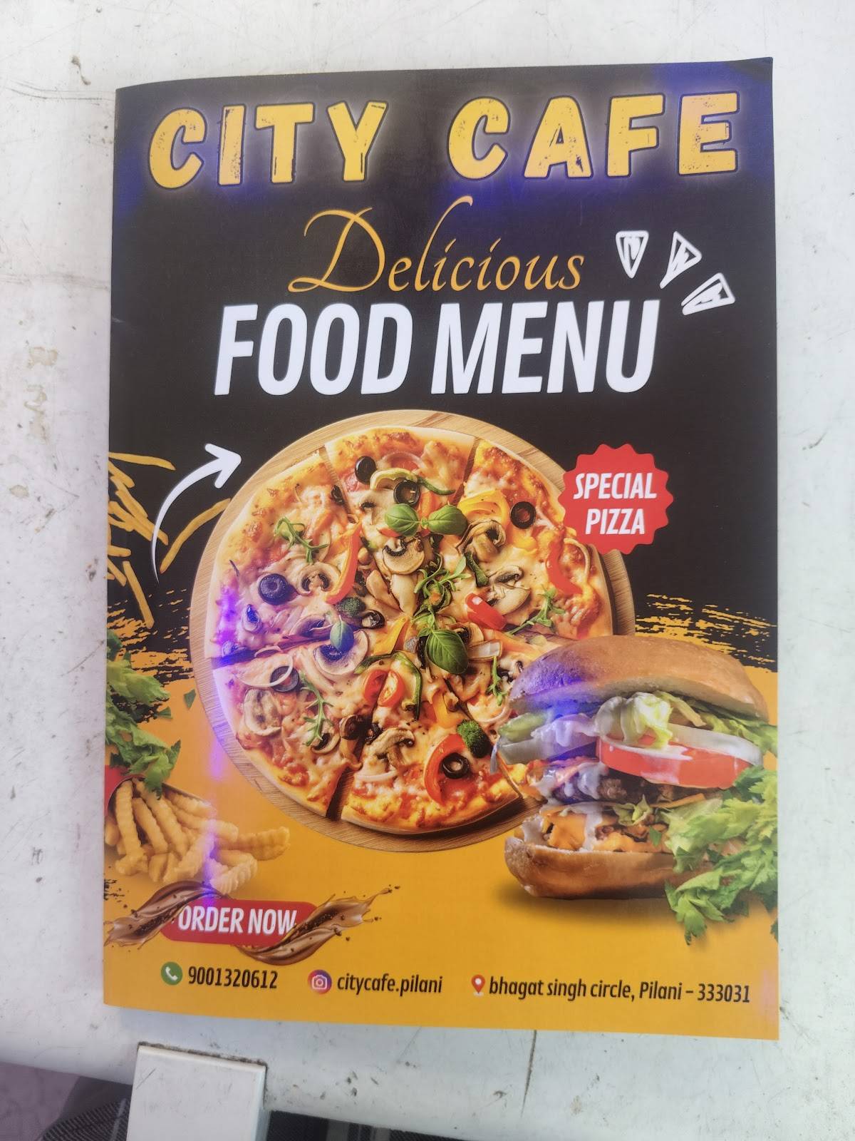 City Cafe menu