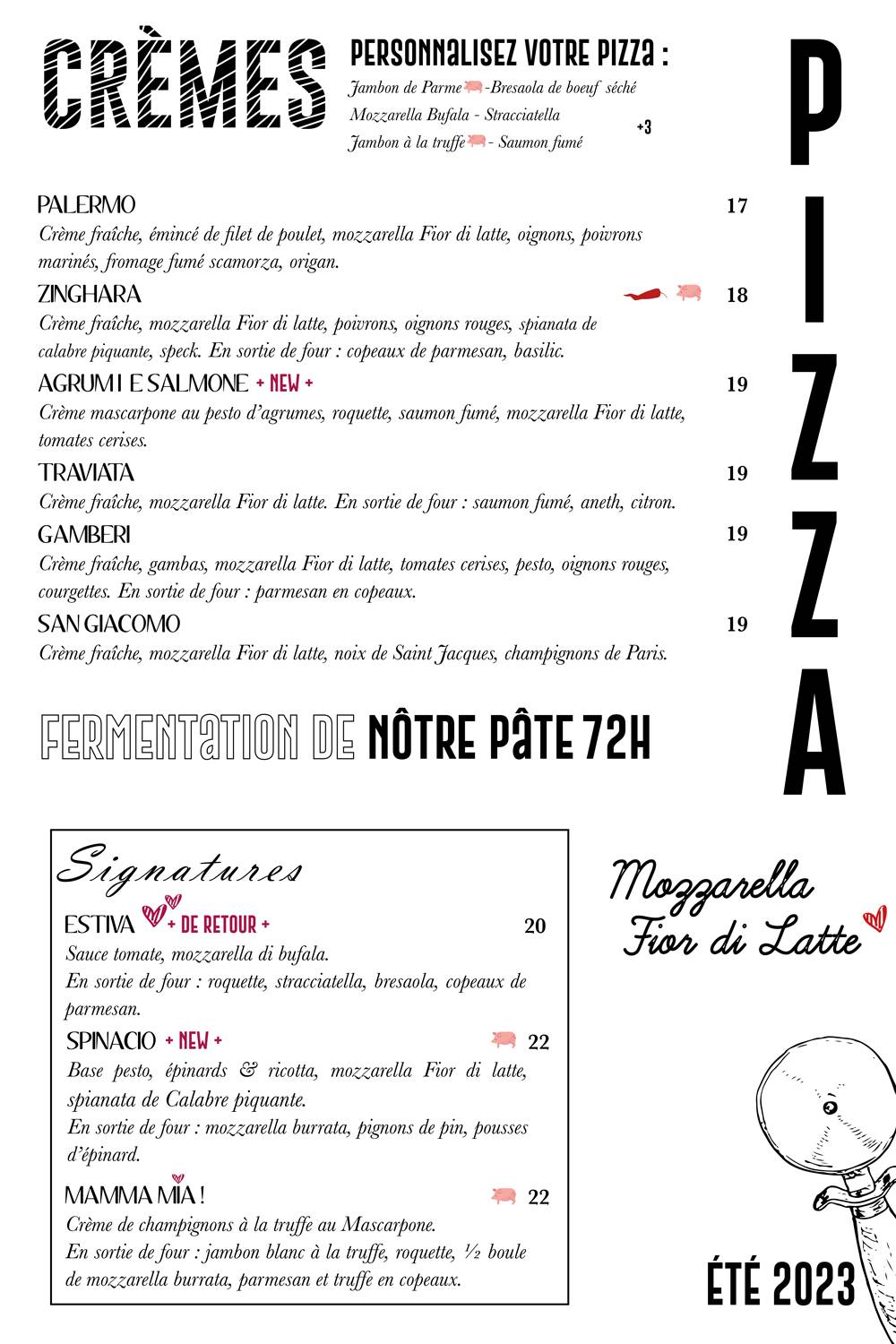 Menu de Restaurant Compiegne - Soprano