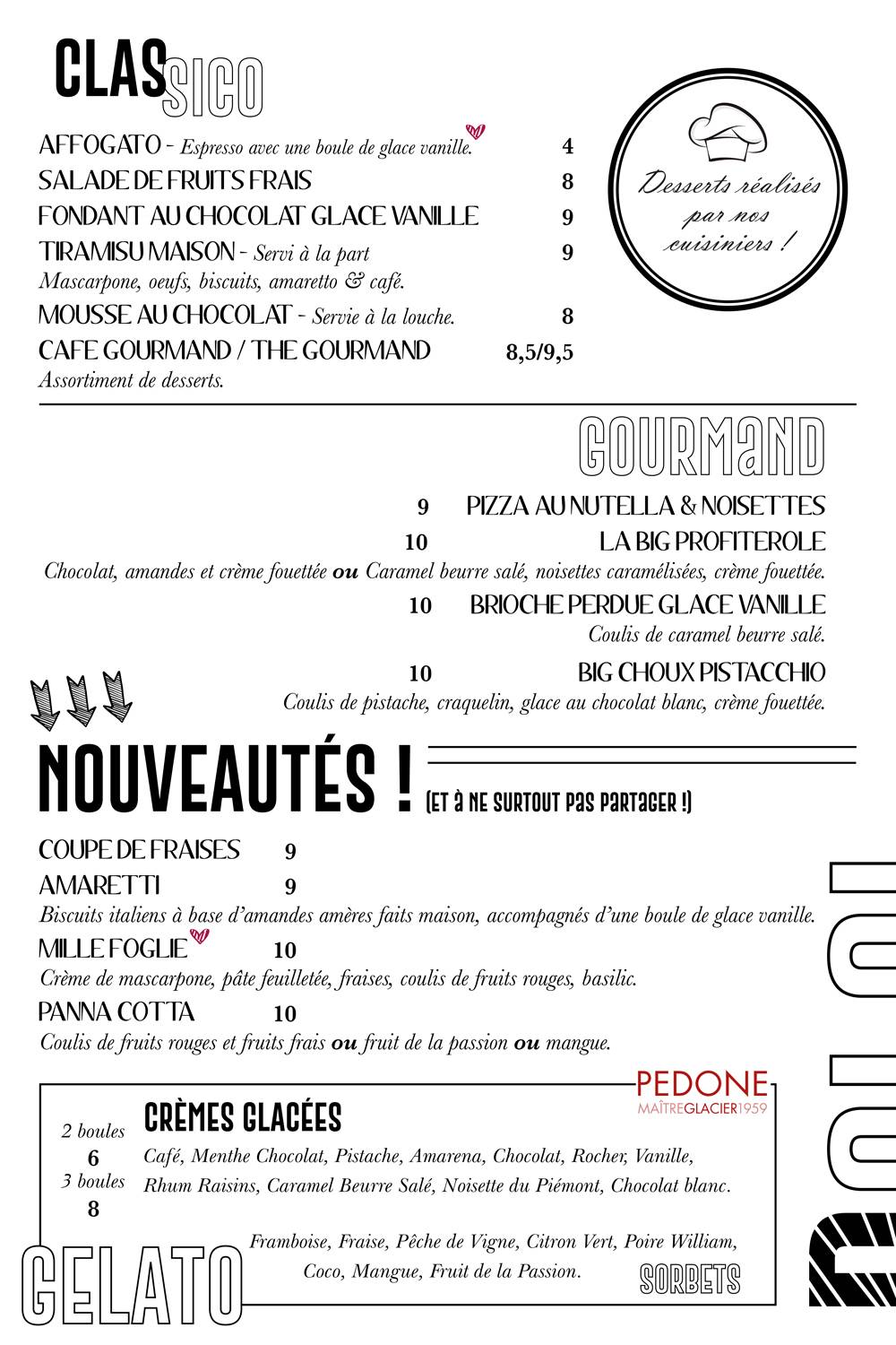 Menu de Restaurant Compiegne - Soprano