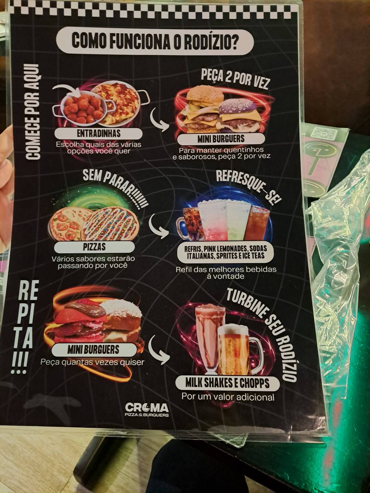 Croma Burguers Osasco cardápio