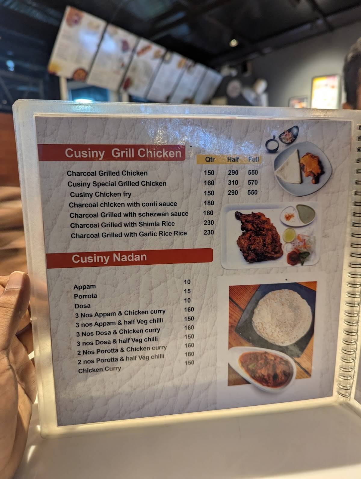 Cusiny menu