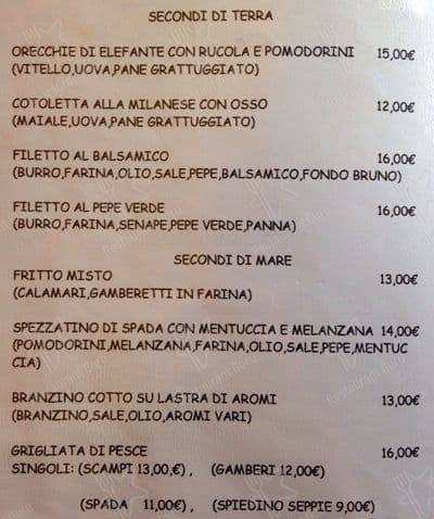 Menu di Ristorante Da Mimì 