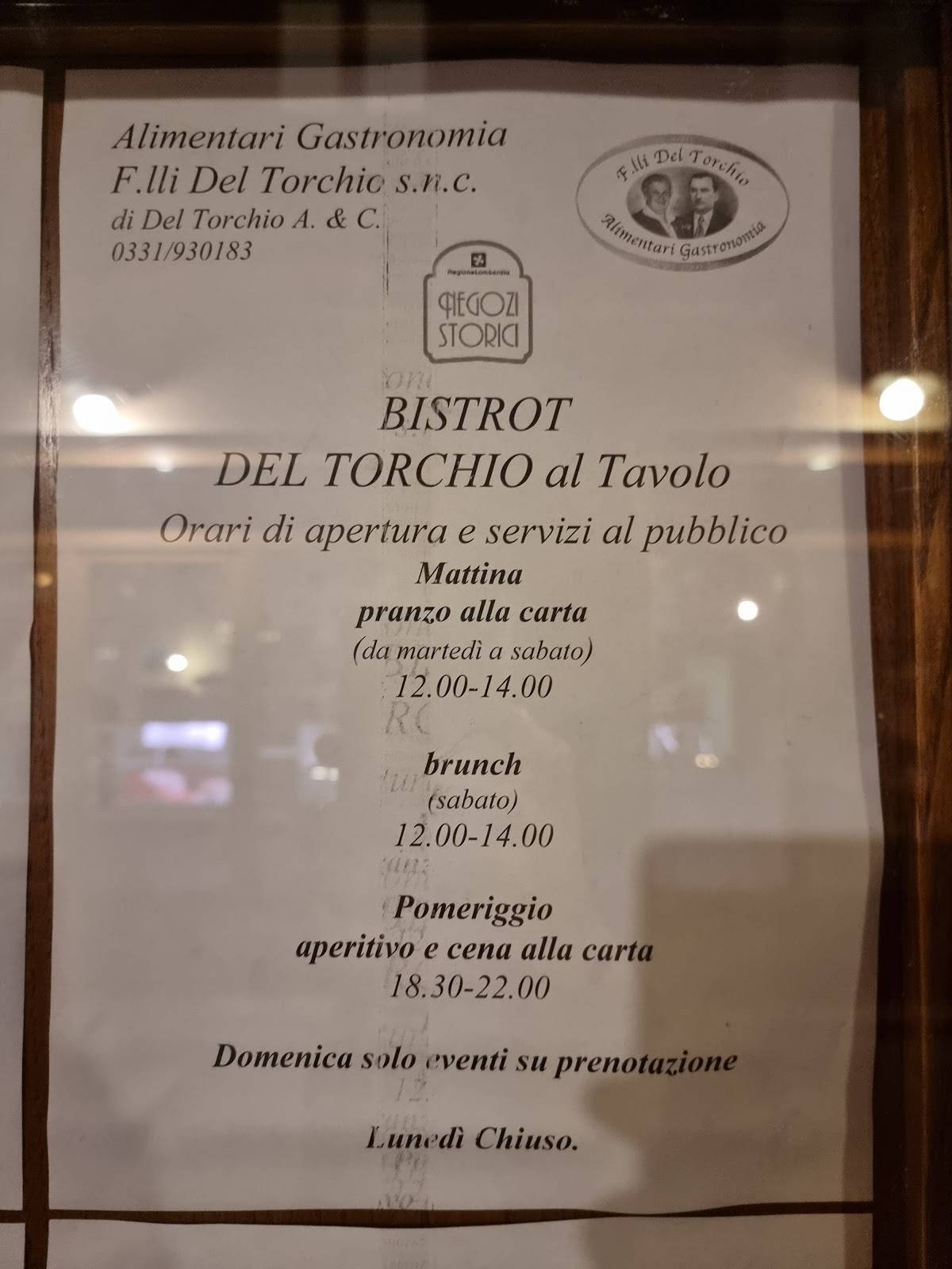 Menu di Del Torchio Al Tavolo 