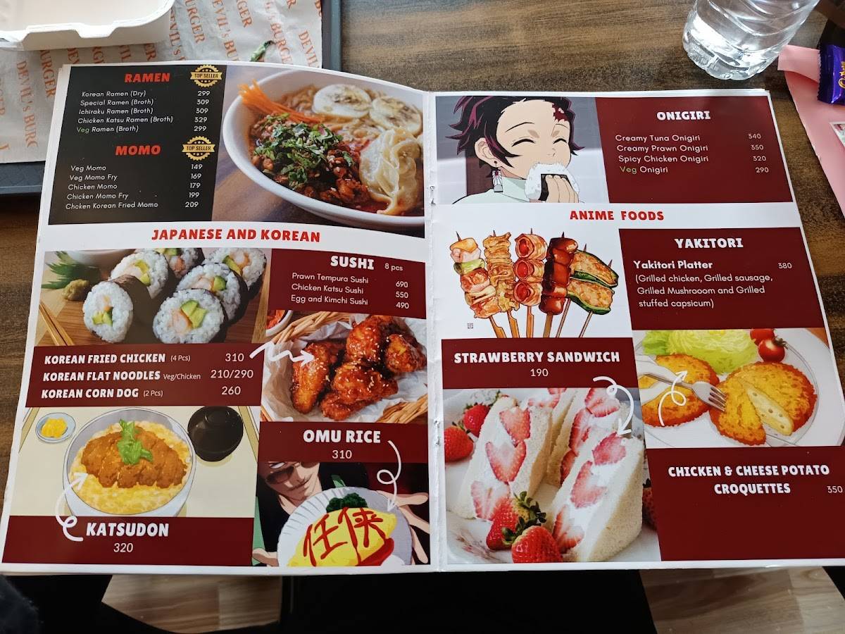 Devil's Burger (Japan Theme) menu