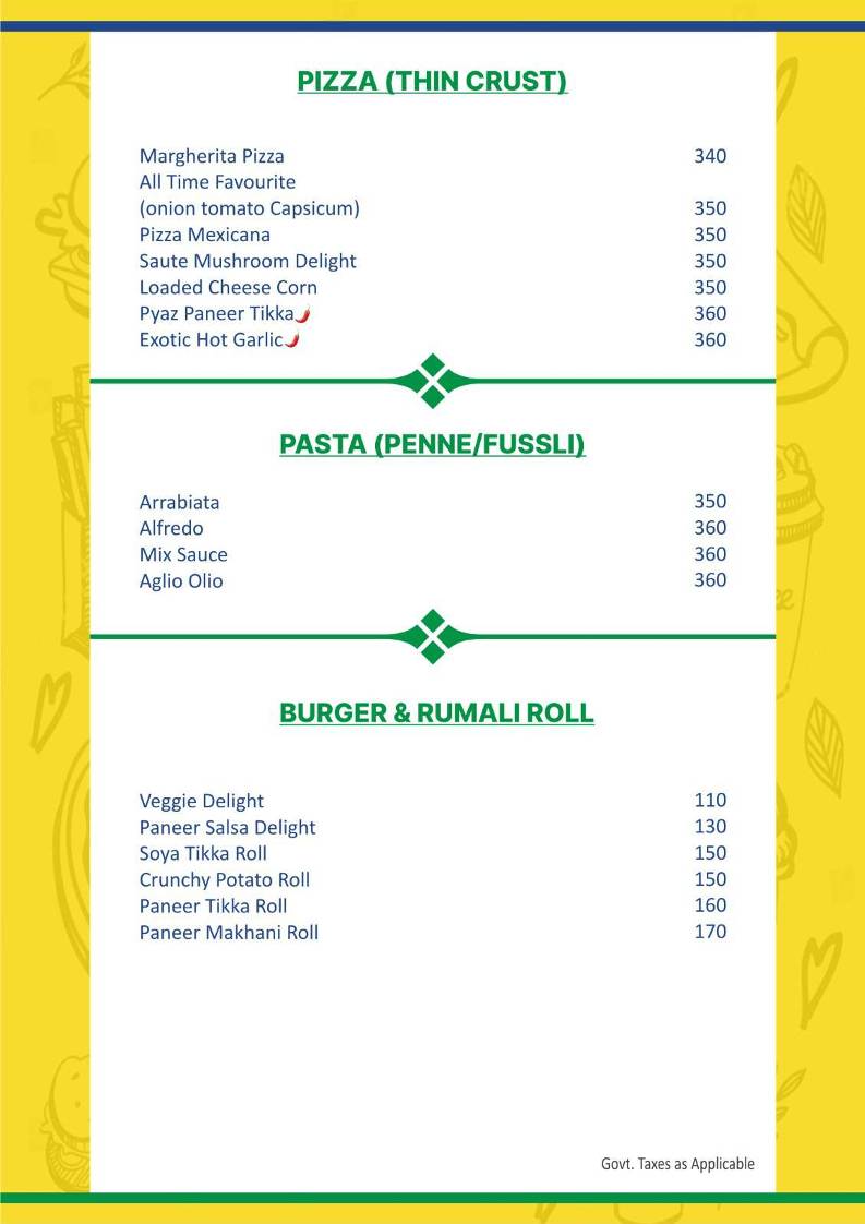 Dhaba Delight (Veg Restaurant) menu