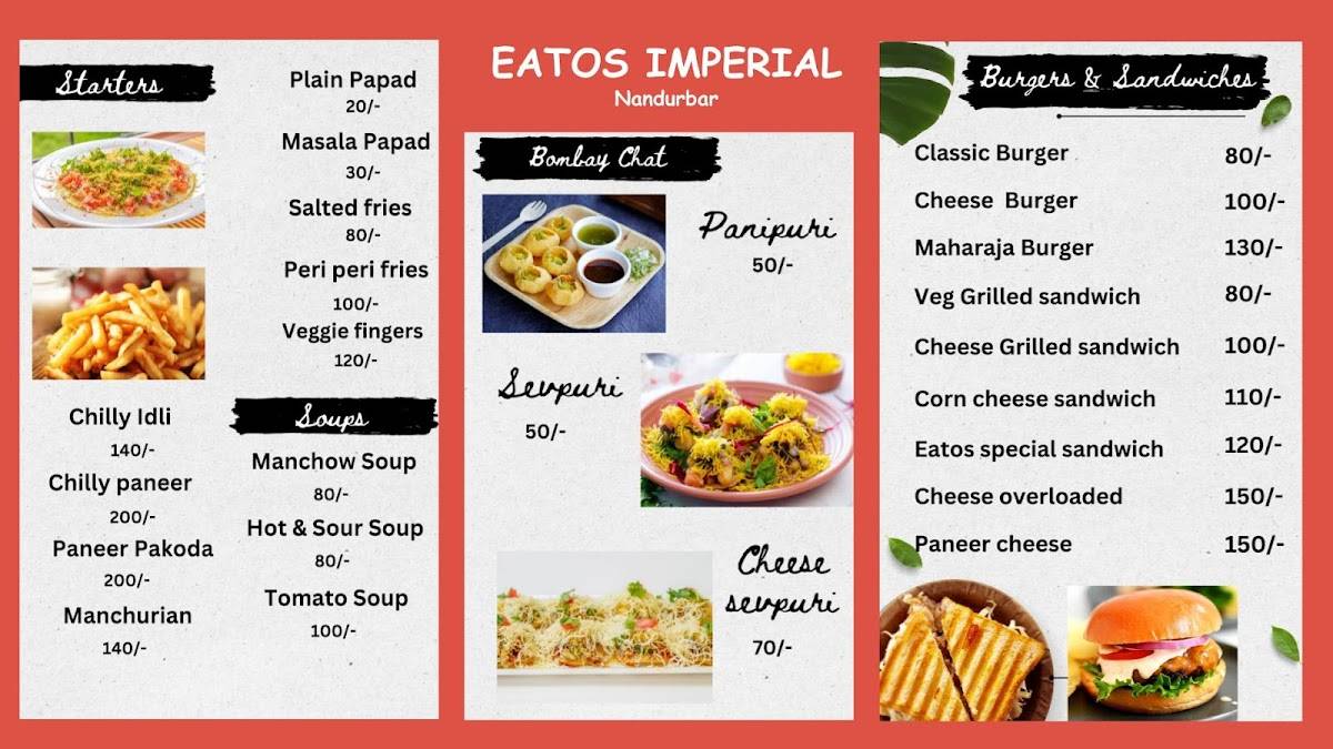 Eatos Imperial menu