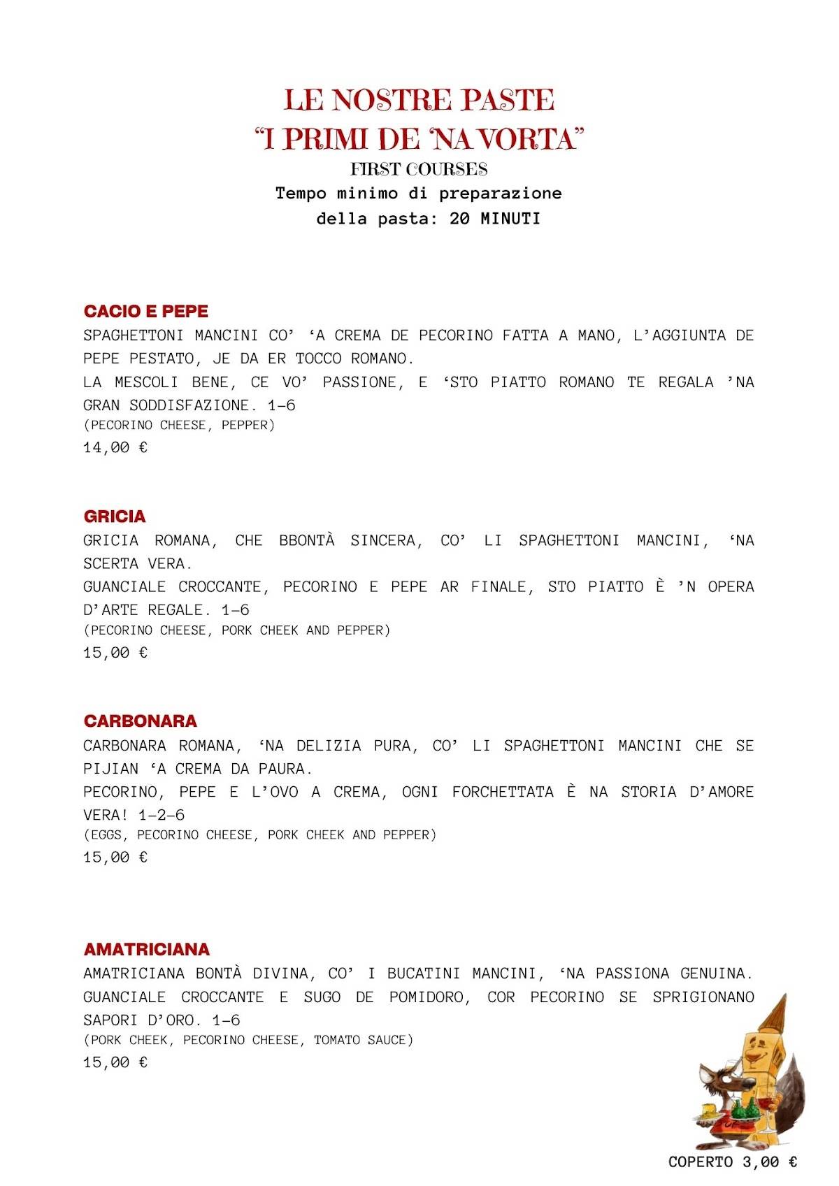 Menu di Al Campanile 