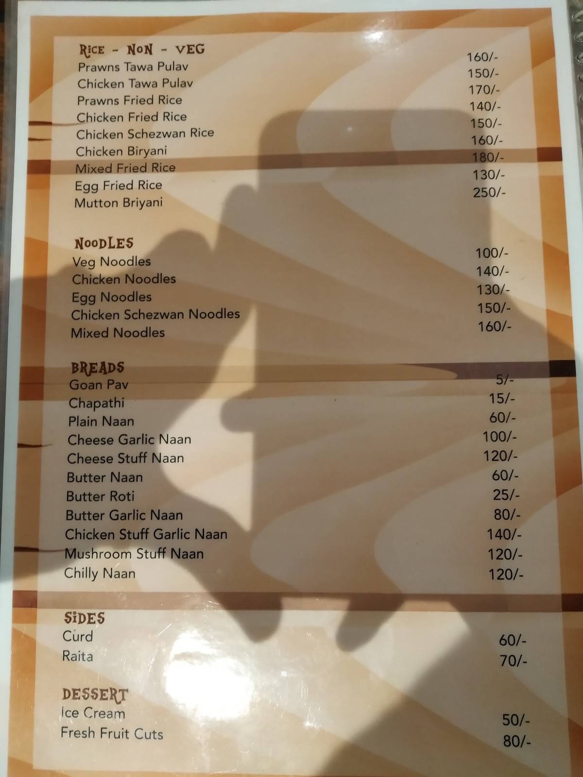 FISHTRO menu