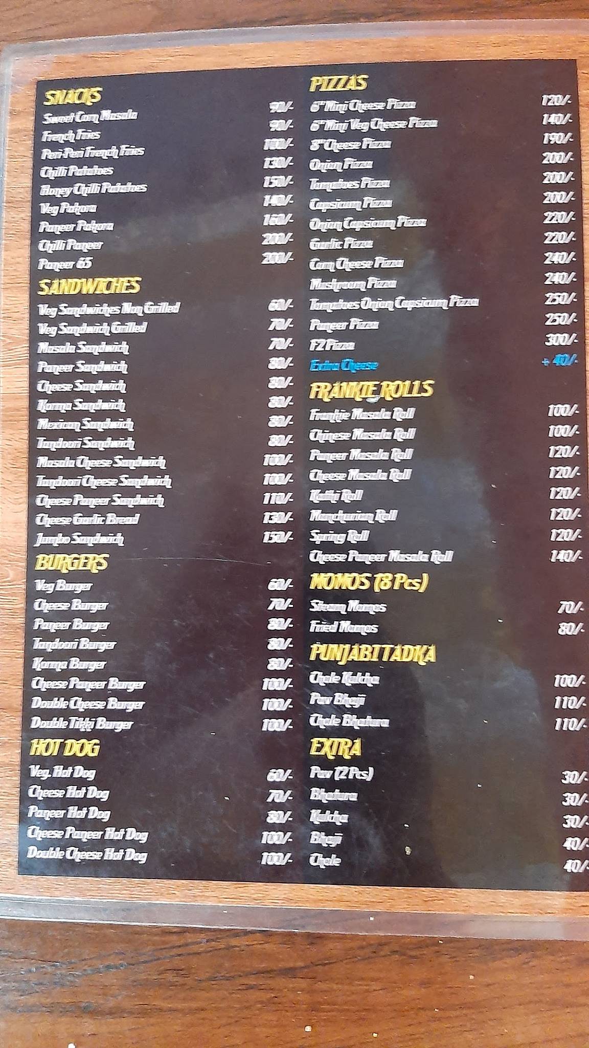 FRIENDS FOOD menu