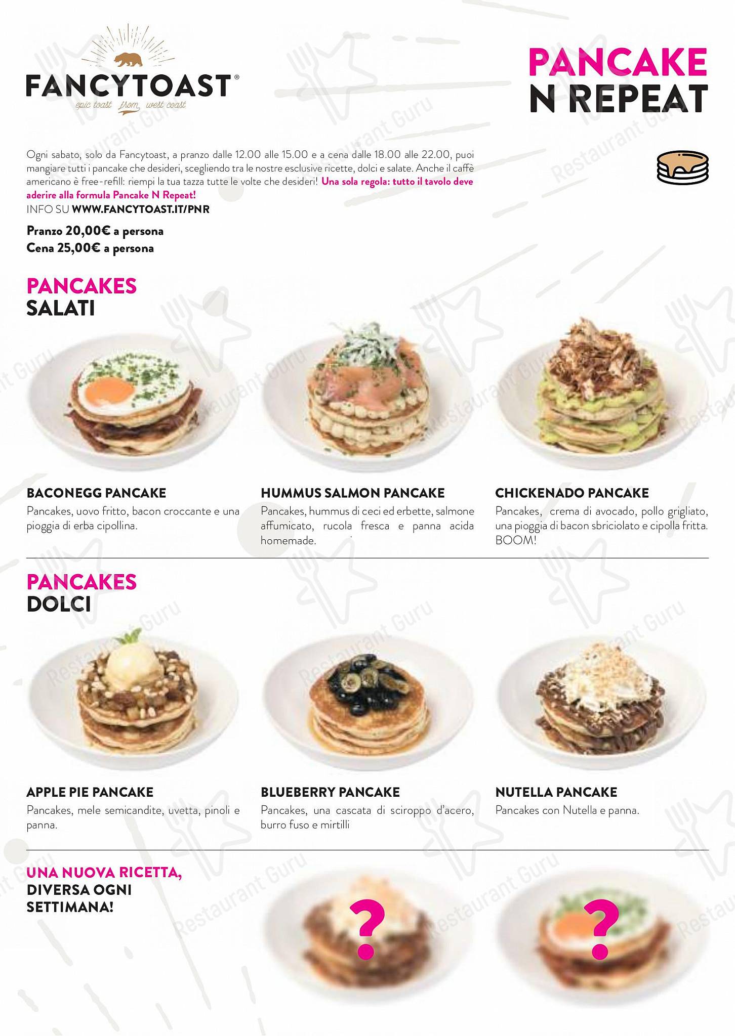 Коктейльная карта per Fancytoast Bicocca in Milano