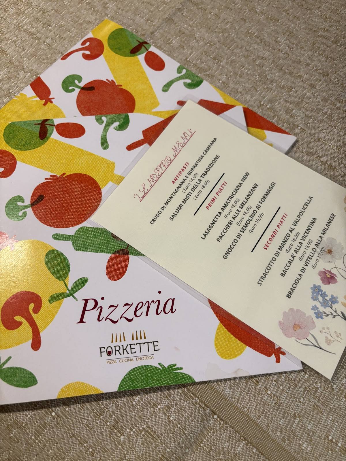 Menu di Forkette 