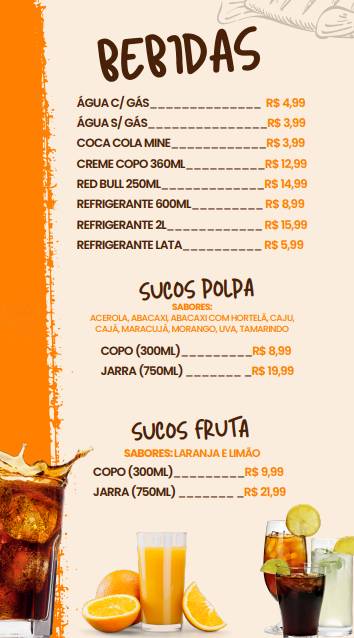 Fortal do Peixe cardápio