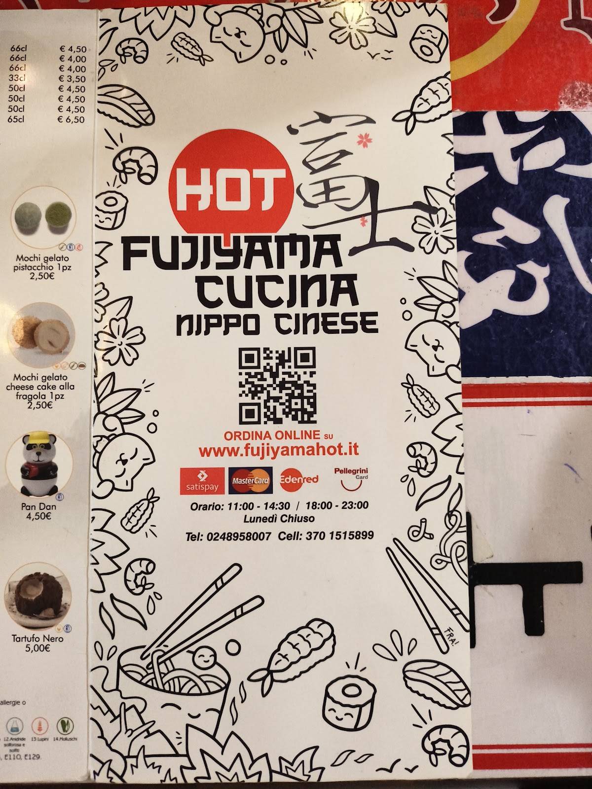 Menu di Fujiyama Hot 