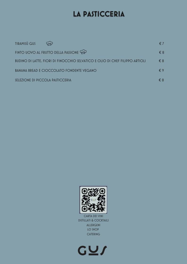 Menu di GUS Bottega Alimentare 