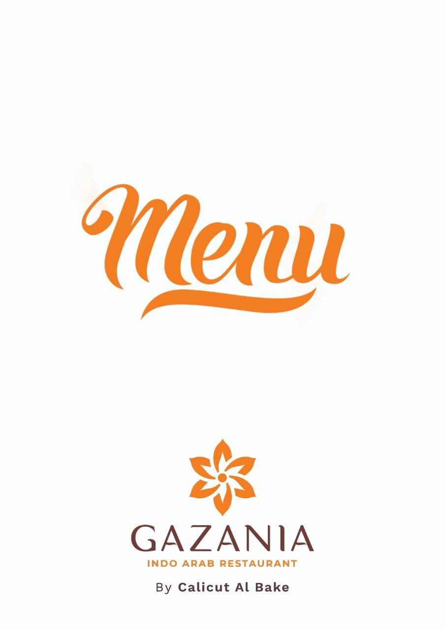 Gazania Indo Arab Restaurant menu