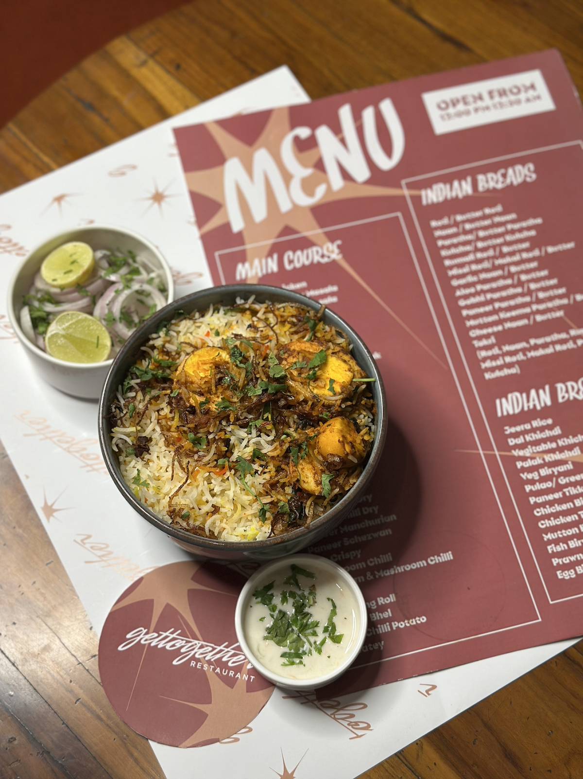 Gettogether Restaurant menu