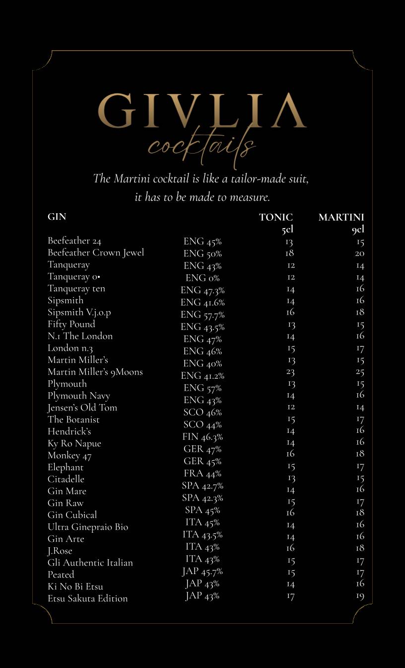 Menu di Giulia Restaurant 