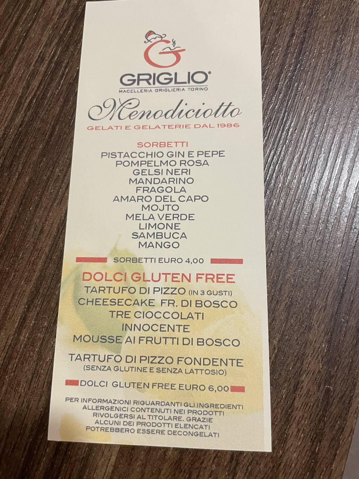 Menu di Griglio 