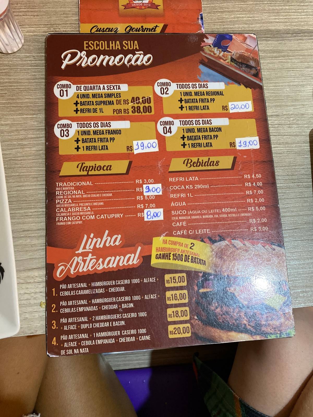 Hot Dog Regional cardápio