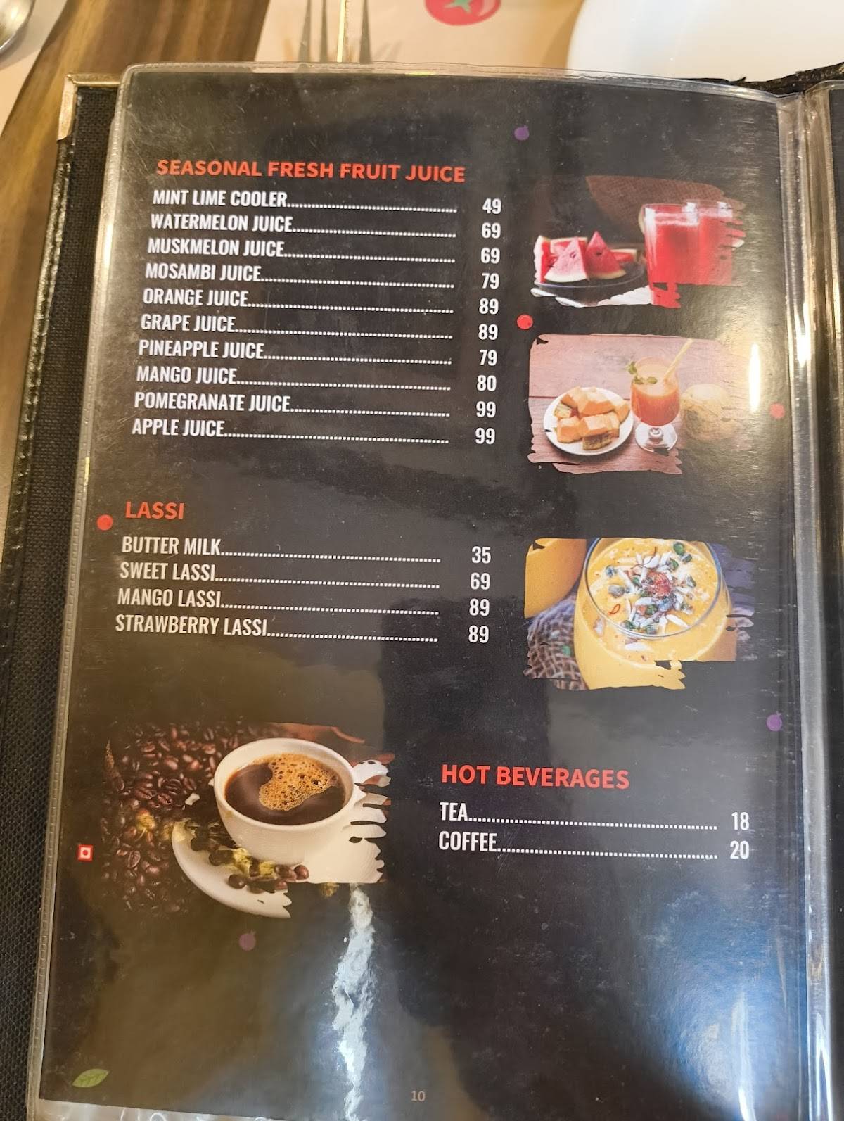 Hotel Abooz menu