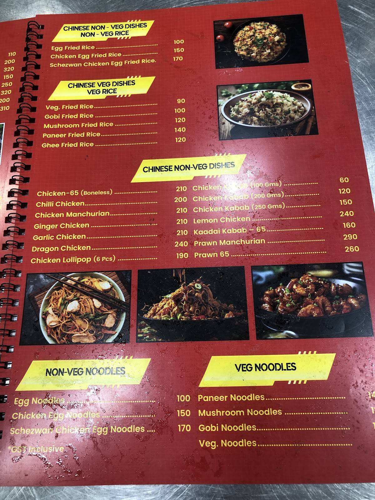 Hotel Sri Vari Bangalore Bun Parotta menu
