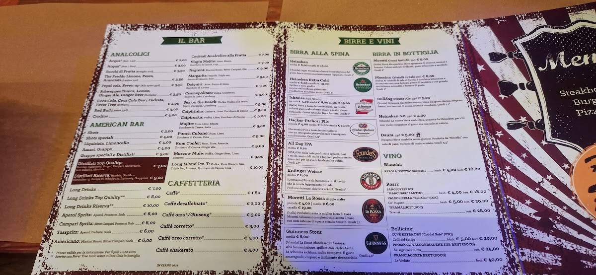 Menu di House of Rock 