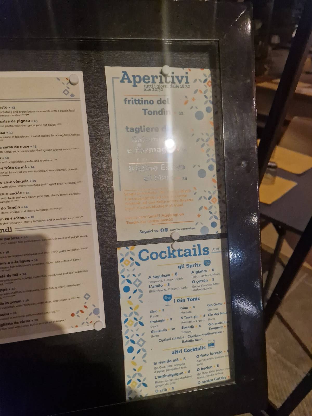 Menu di Il Tondìn Cucinadiqui 