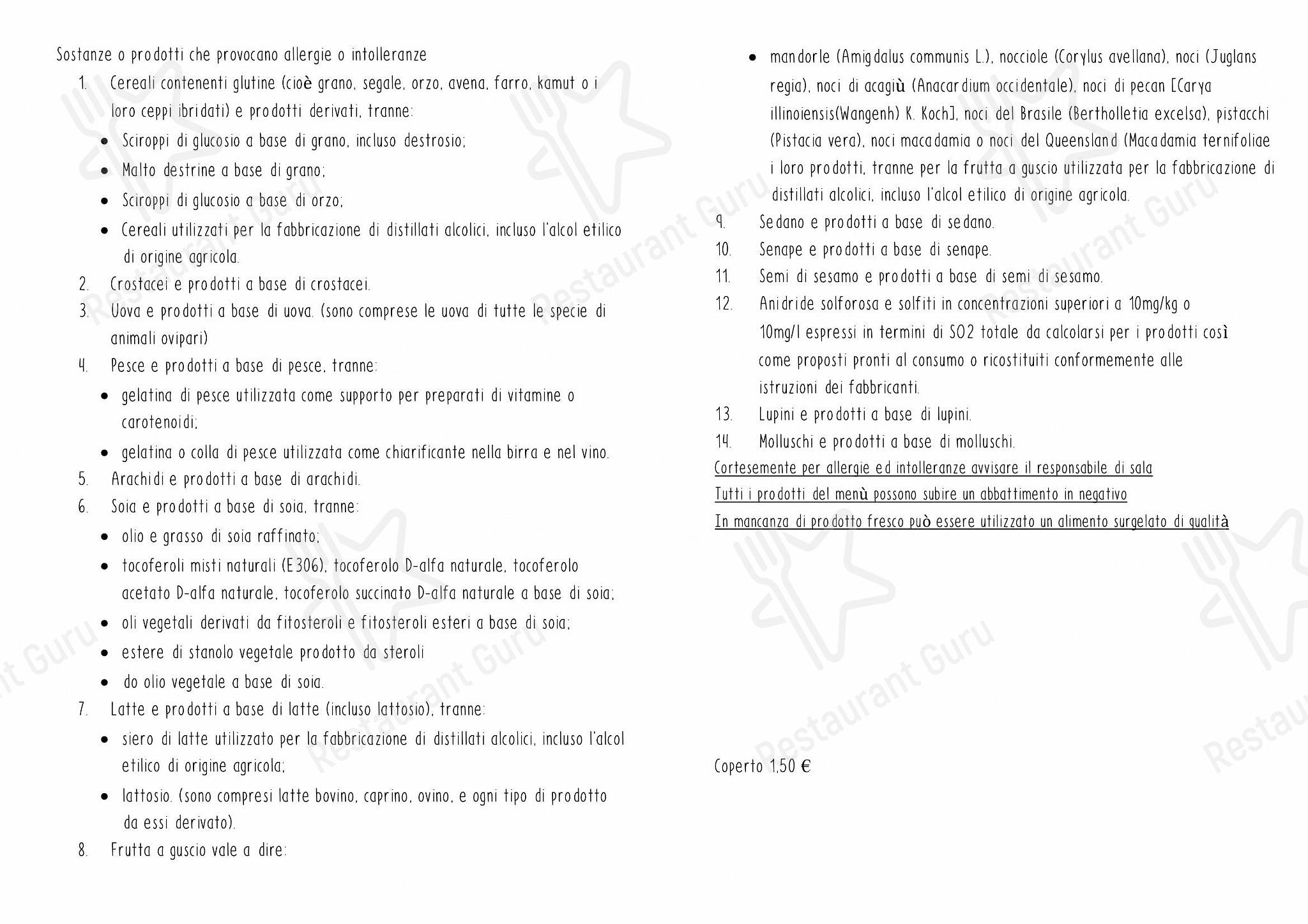 Menu di Integraldo - Vegan Menu