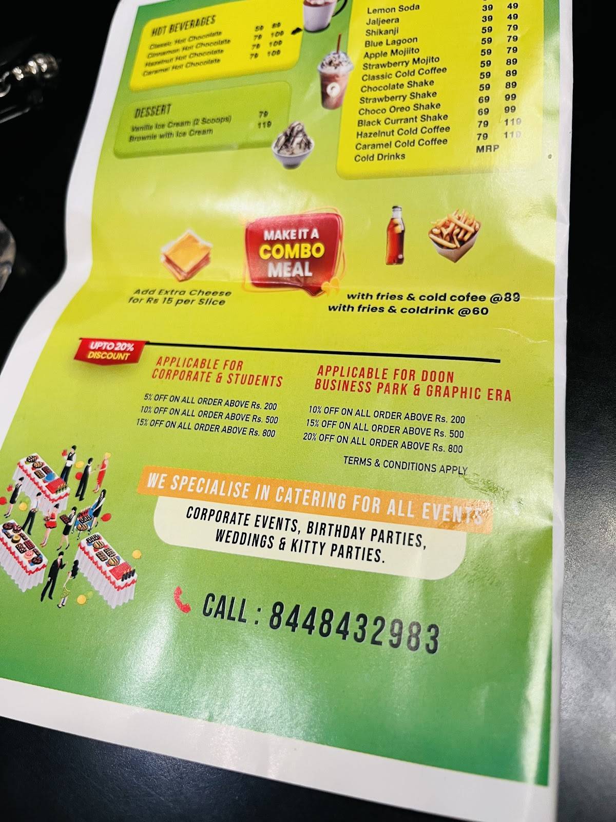 JENNY'S one-stop Cafe menu