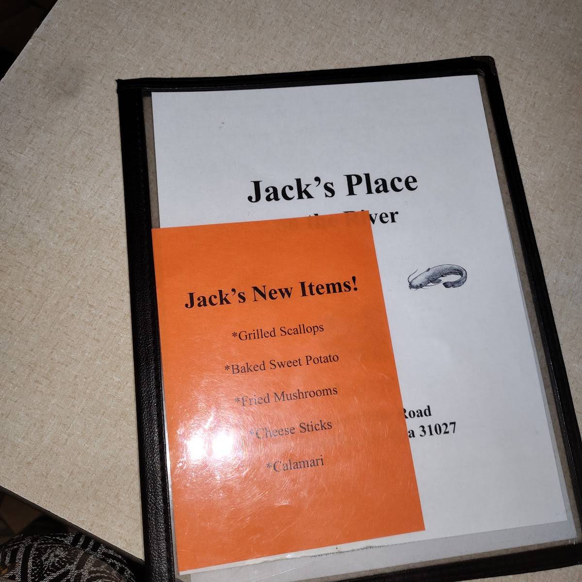 Menu at Jack's Catfish & Shrimp restaurant, East Dublin