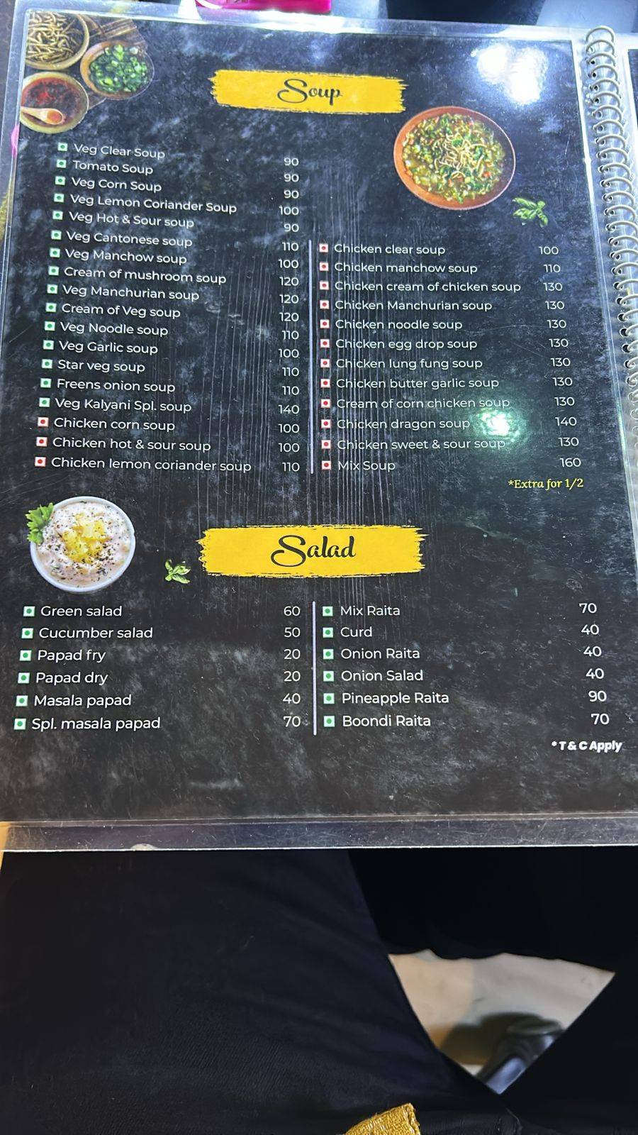 Kalyani Restaurant menu