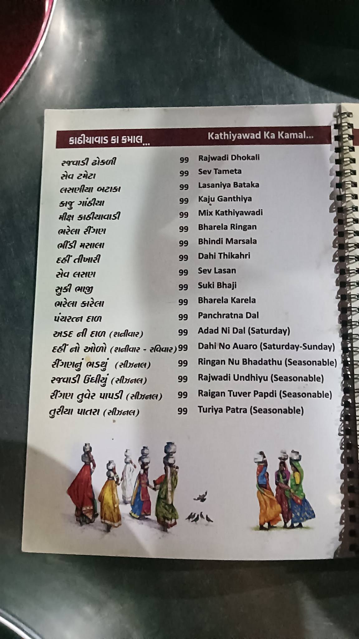 Kismat Kathiyavadi Hotel menu