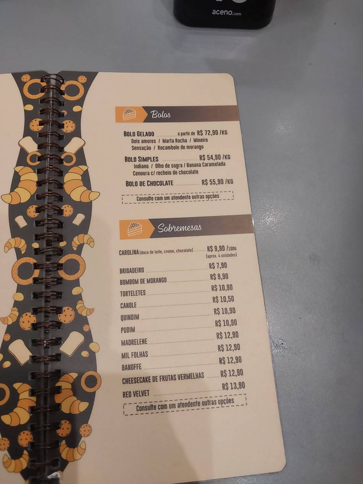 Kitutes Panificadora e Confeitaria cardápio