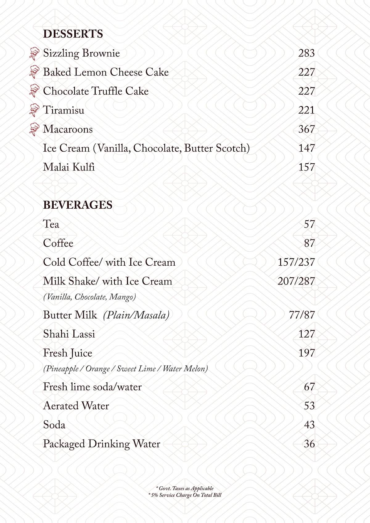 Kokkita Restaurant and Bar menu