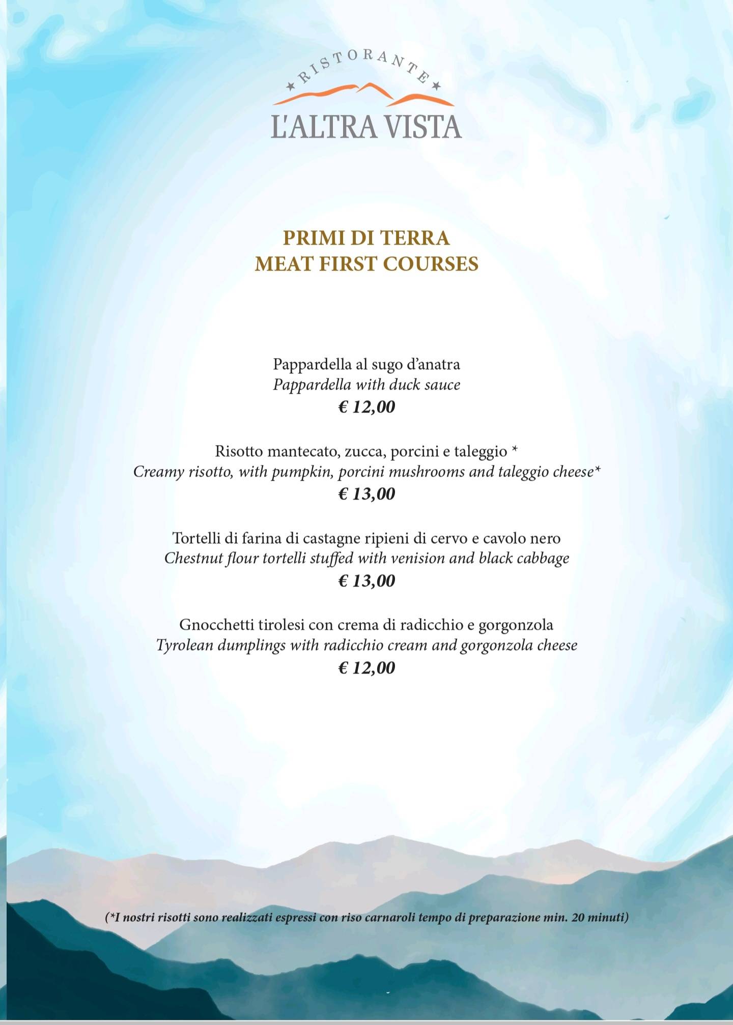 Menu di L'Altravista 