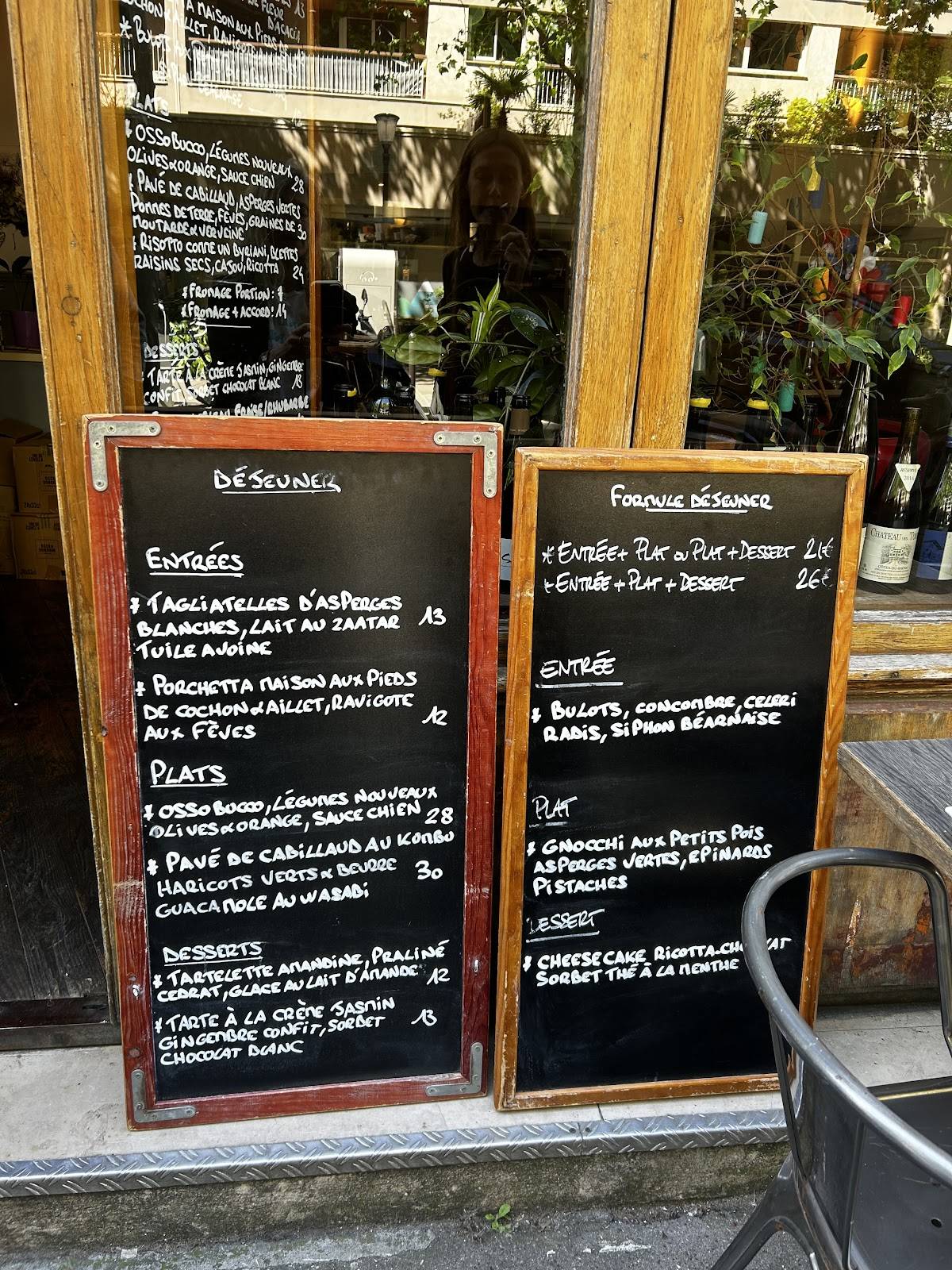 Menu de L'Esquisse