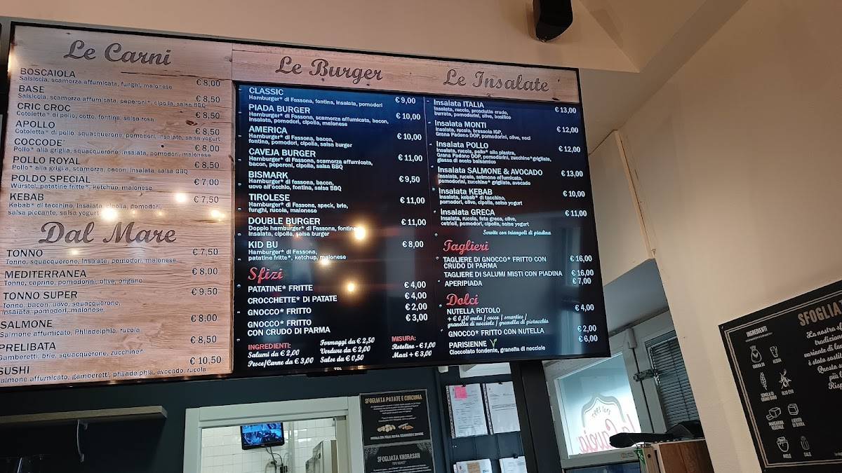 Menu di La Caveja 